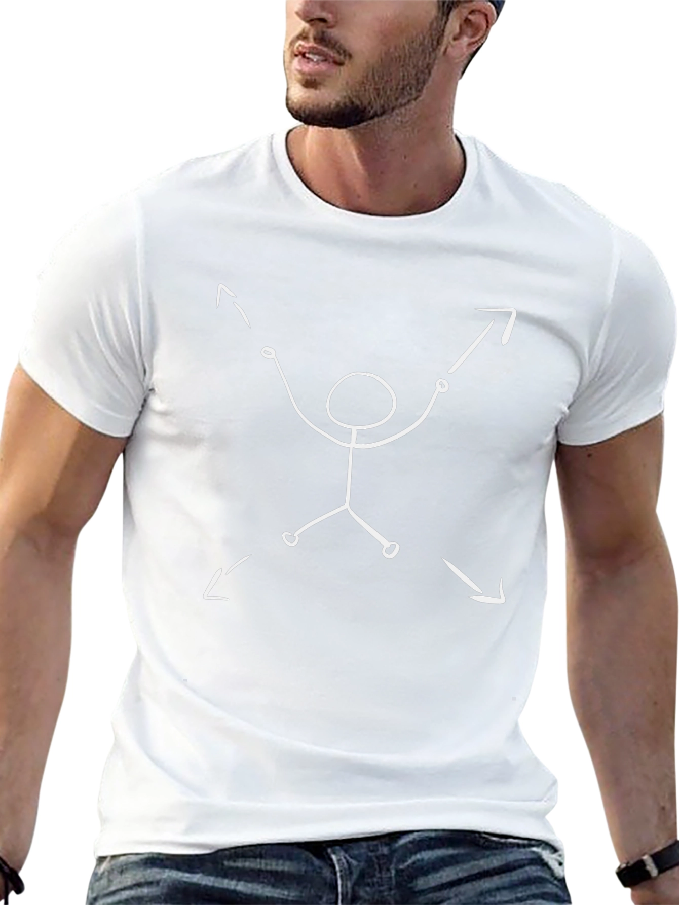 Stick Figure Arrow Direction Tee
