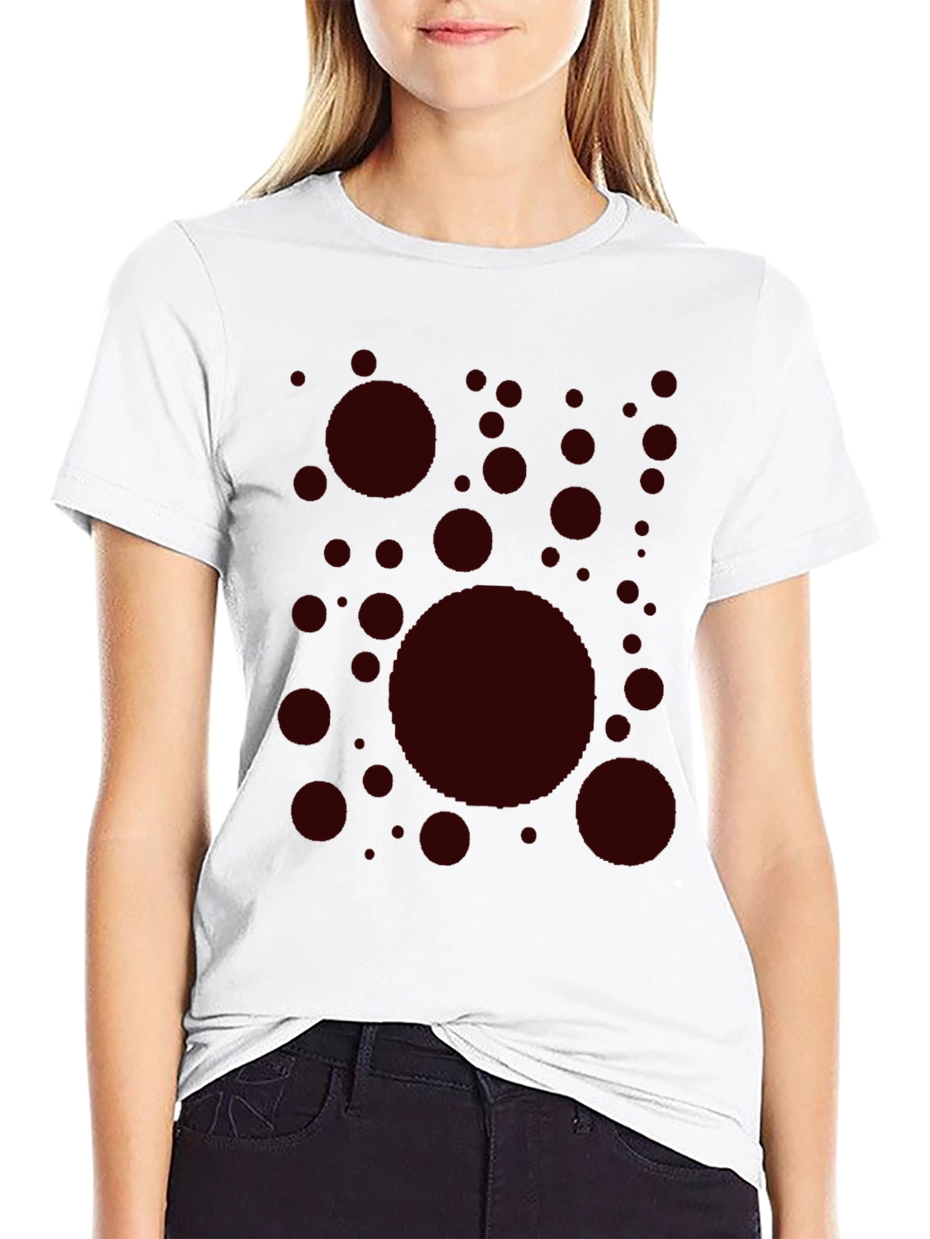 Modern Circle Pattern Tee - Casual Style