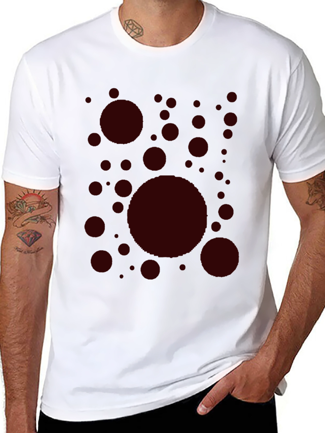 Modern Circle Pattern Tee - Casual Style