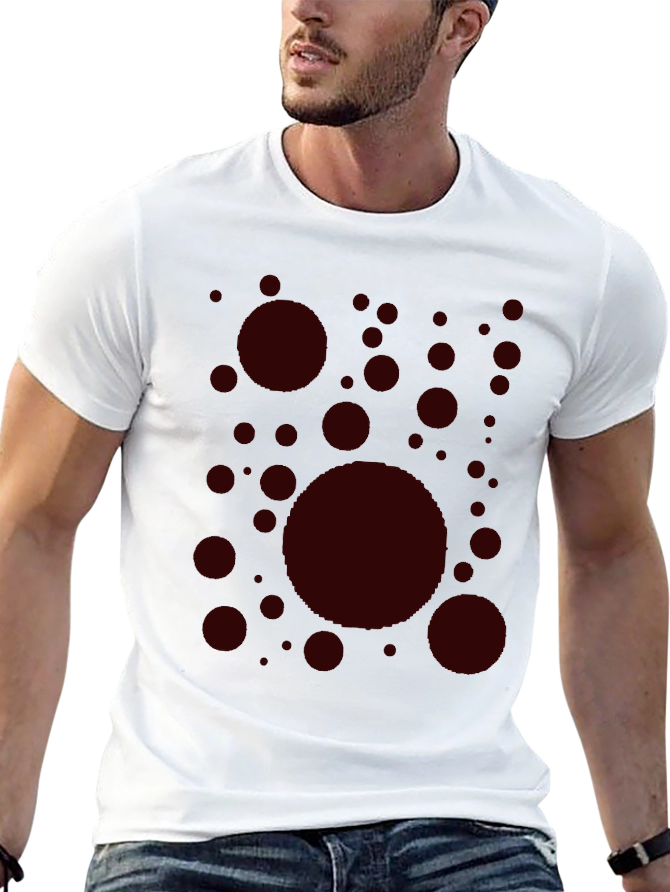 Modern Circle Pattern Tee - Casual Style