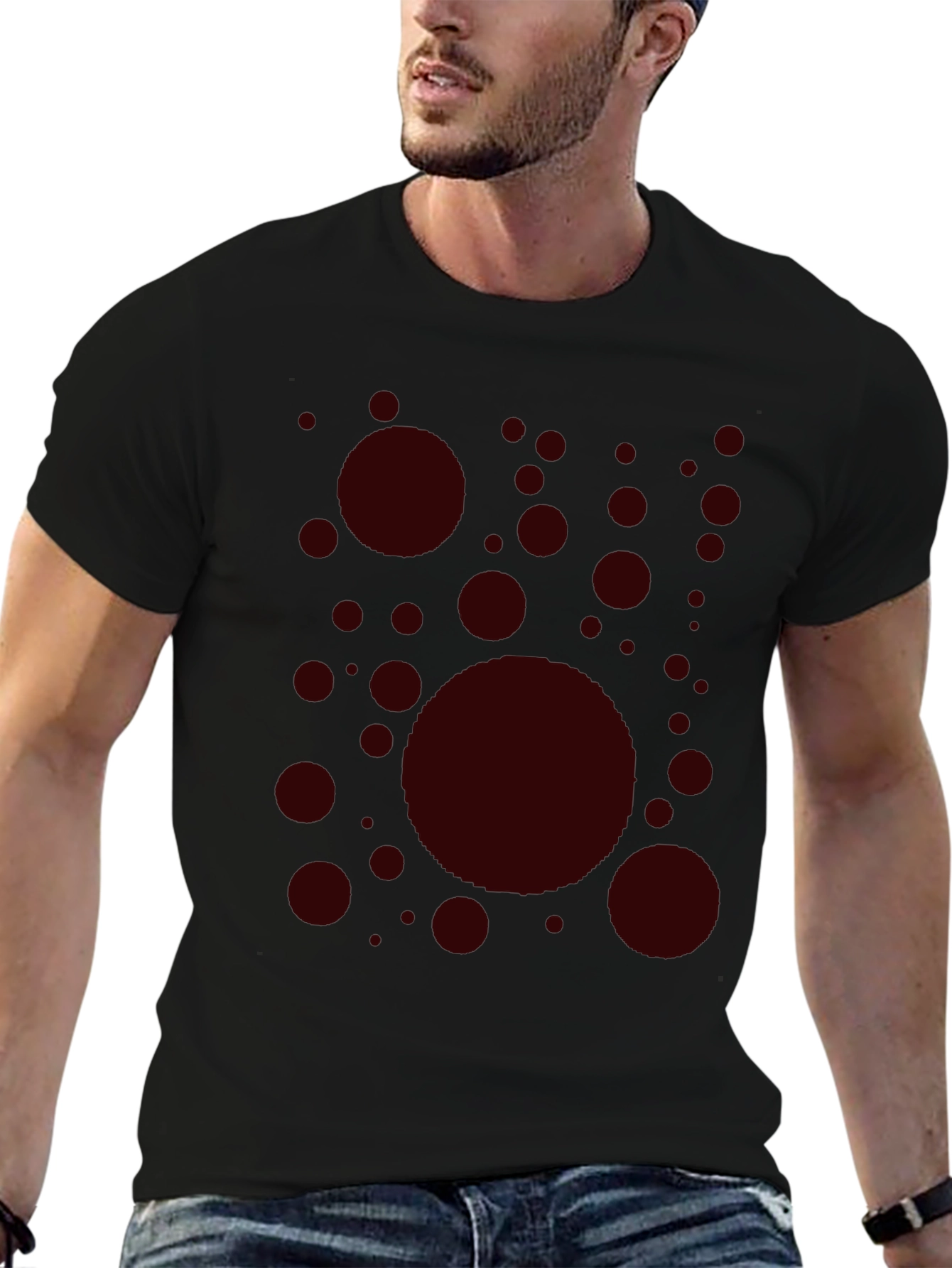 Modern Circle Pattern Tee - Casual Style