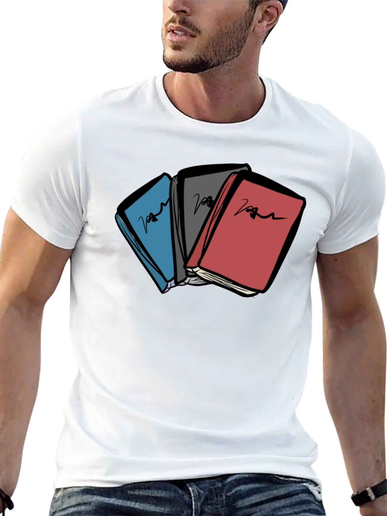 Colorful Books Graphic T-Shirt