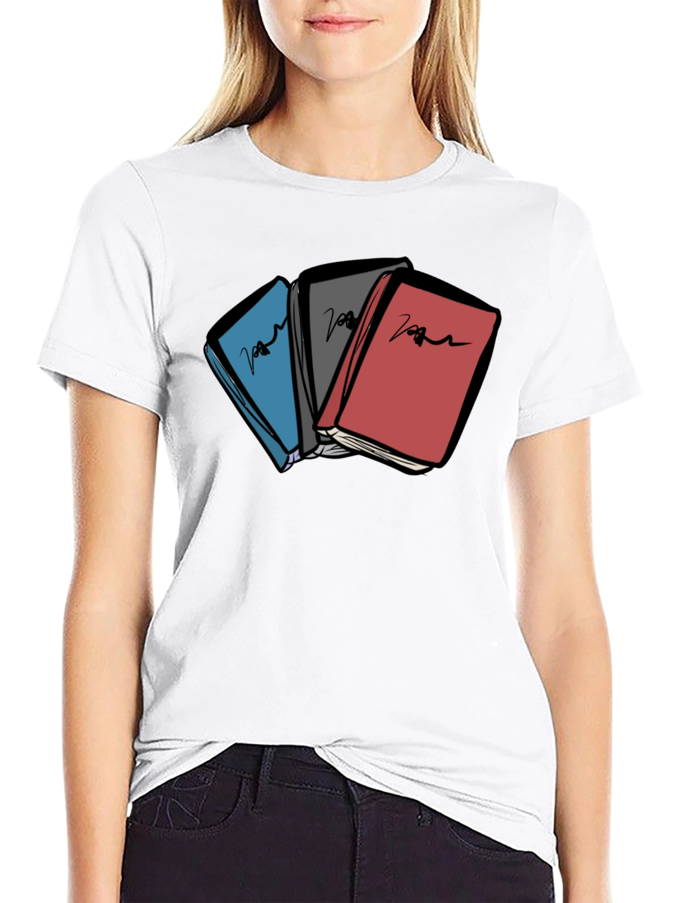 Colorful Books Graphic T-Shirt