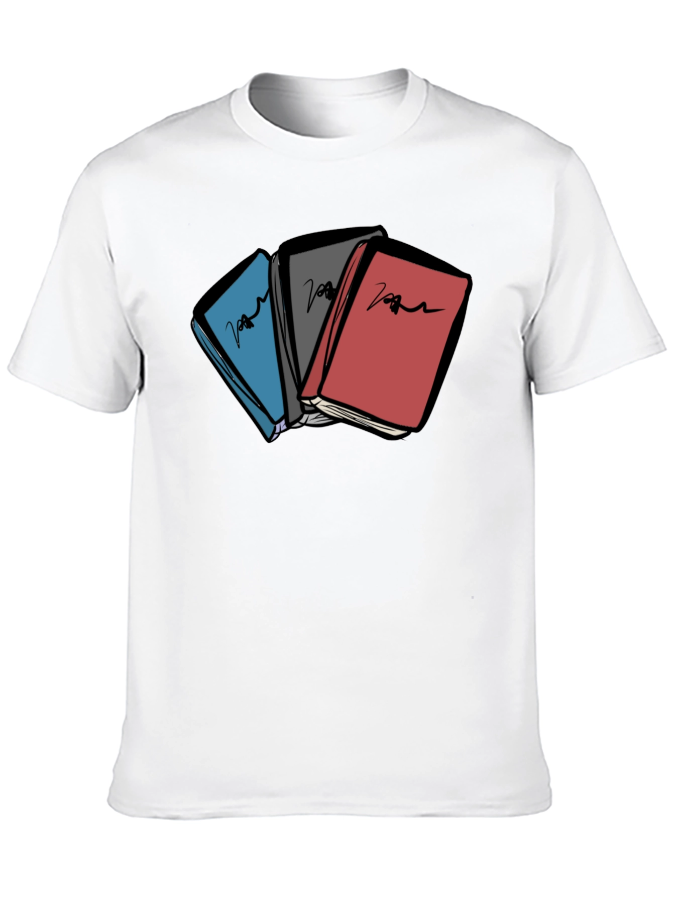 Colorful Books Graphic T-Shirt