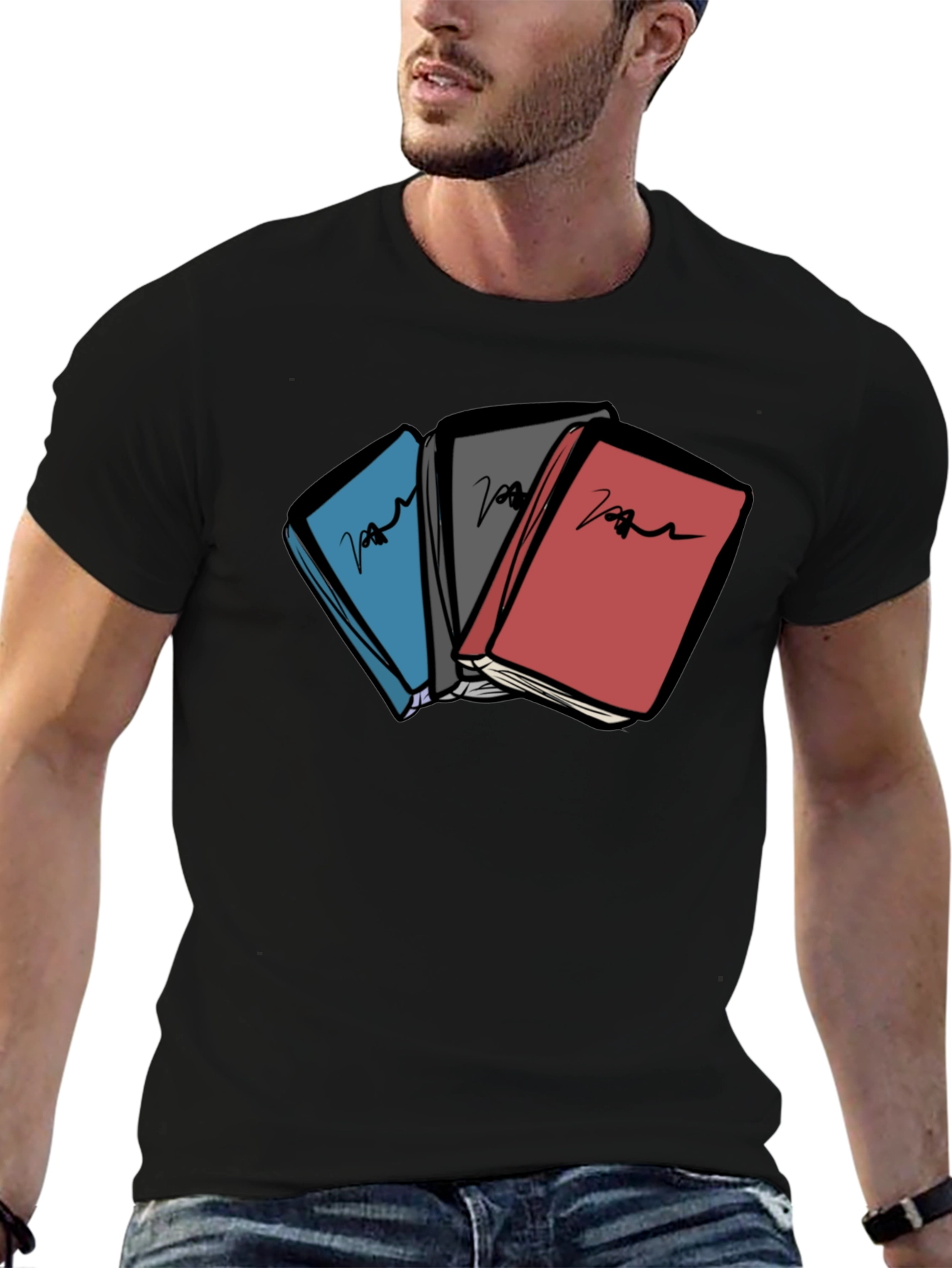 Colorful Books Graphic T-Shirt
