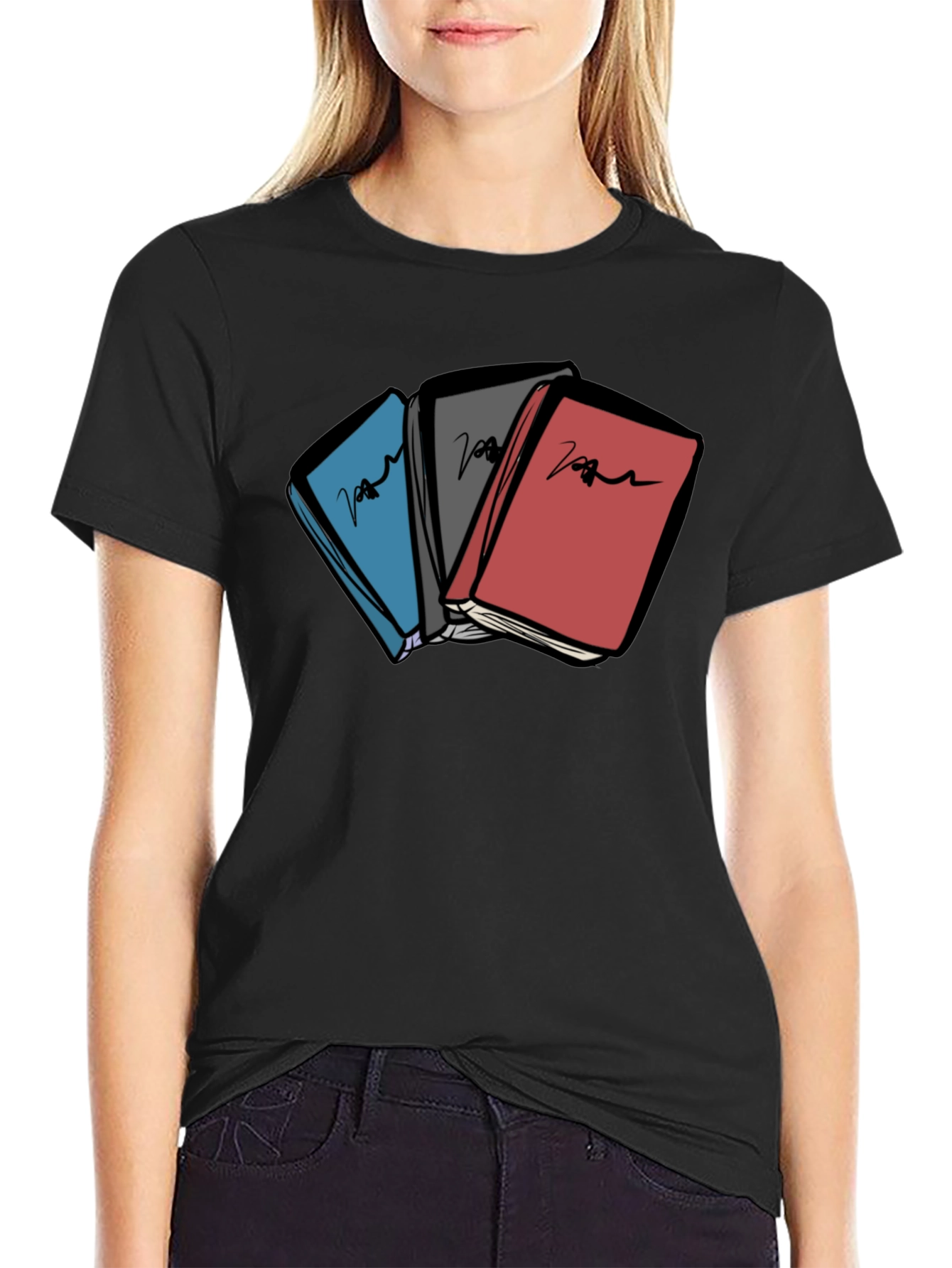 Colorful Books Graphic T-Shirt