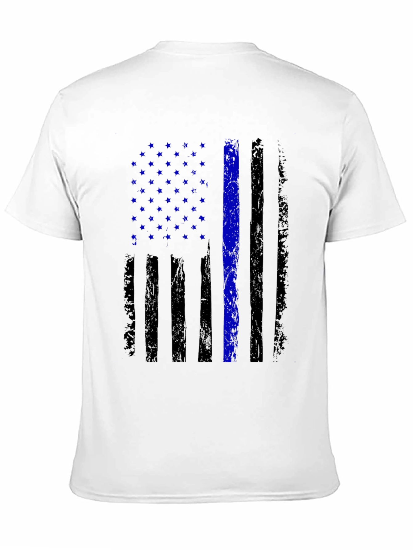 Thin Blue Line Flag Graphic T-Shirt