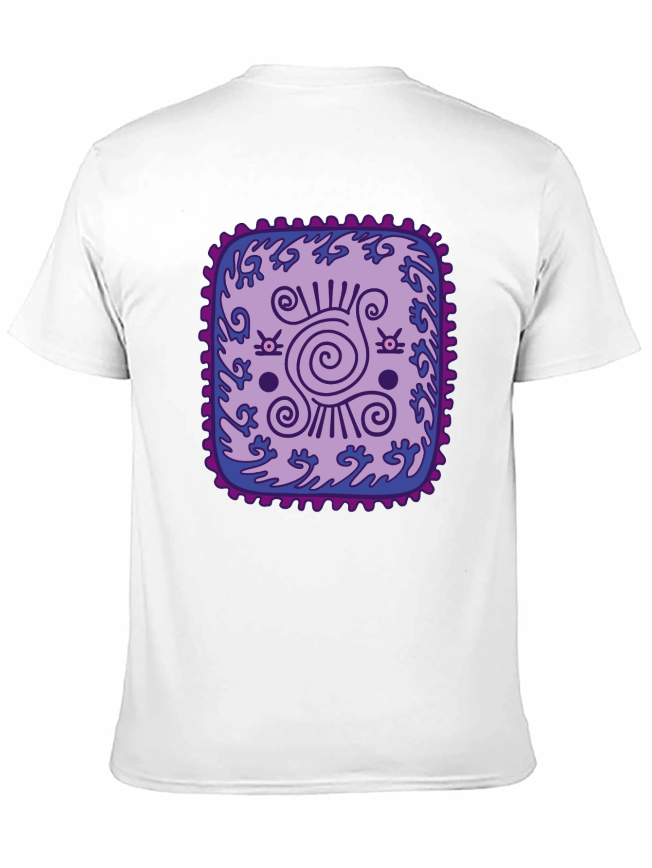 Unique Graphic Tee: Purple & Blue Pattern T-Shirt