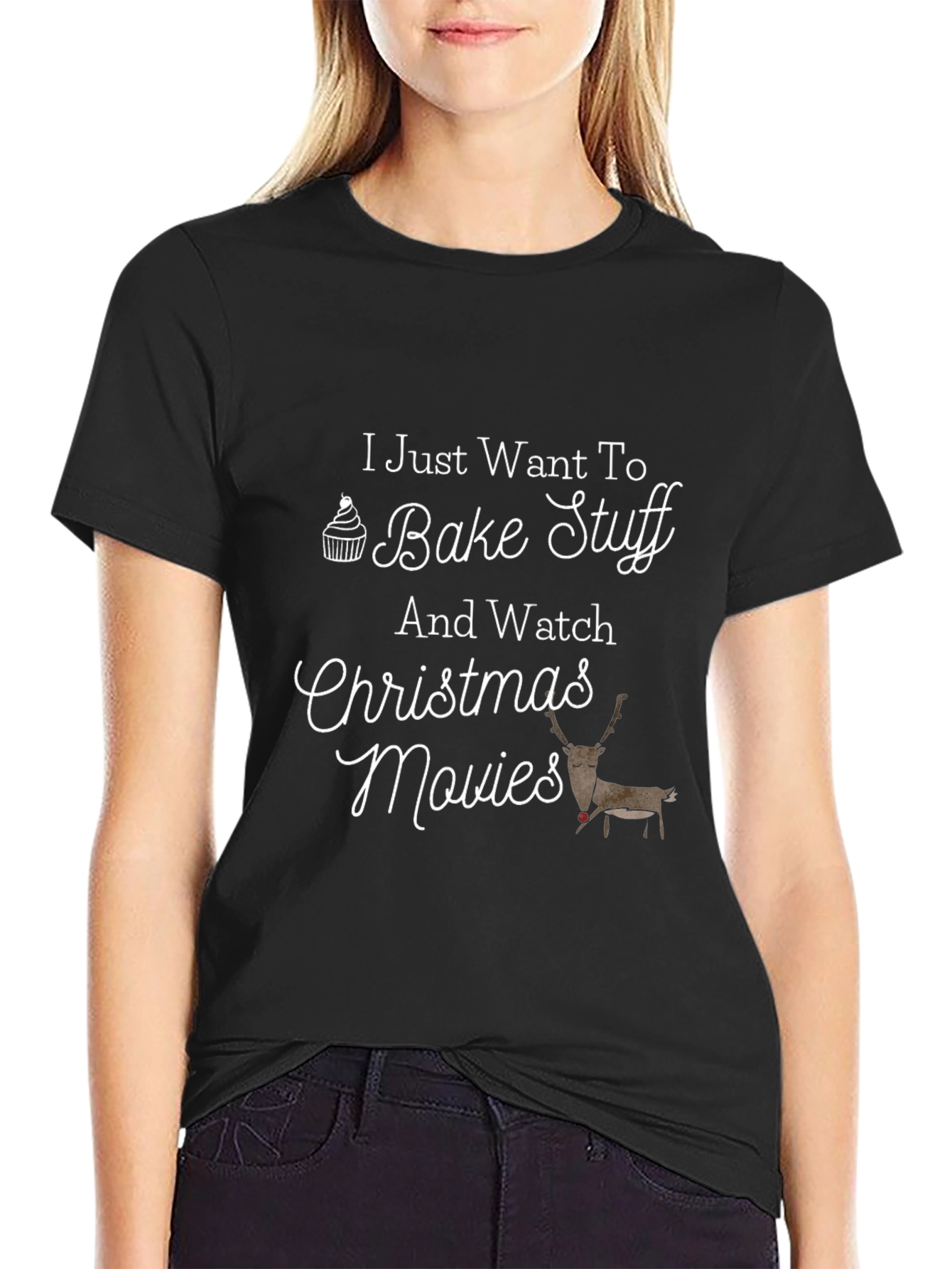 Bake Stuff & Watch Christmas Movies Graphic Tee