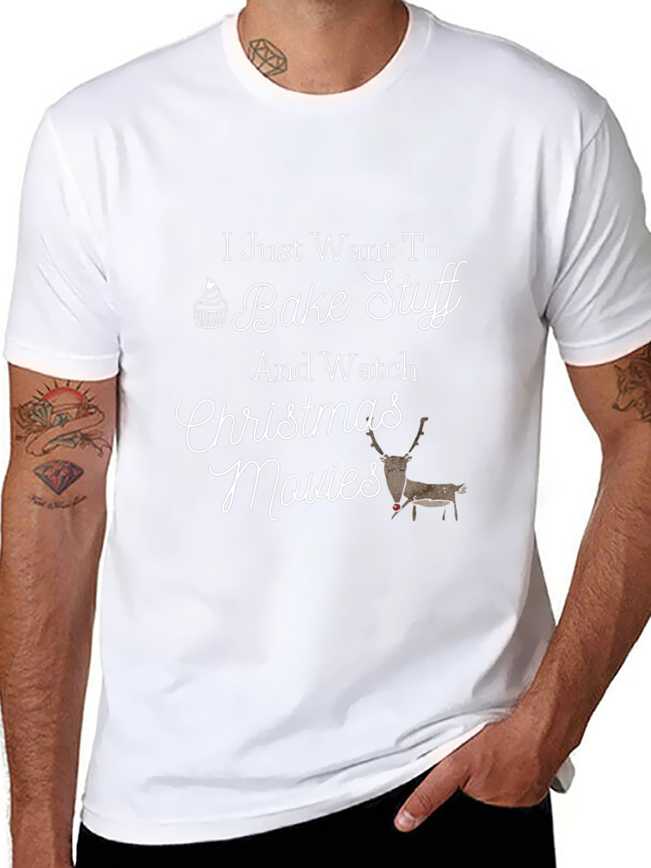 Bake Stuff & Watch Christmas Movies Graphic Tee