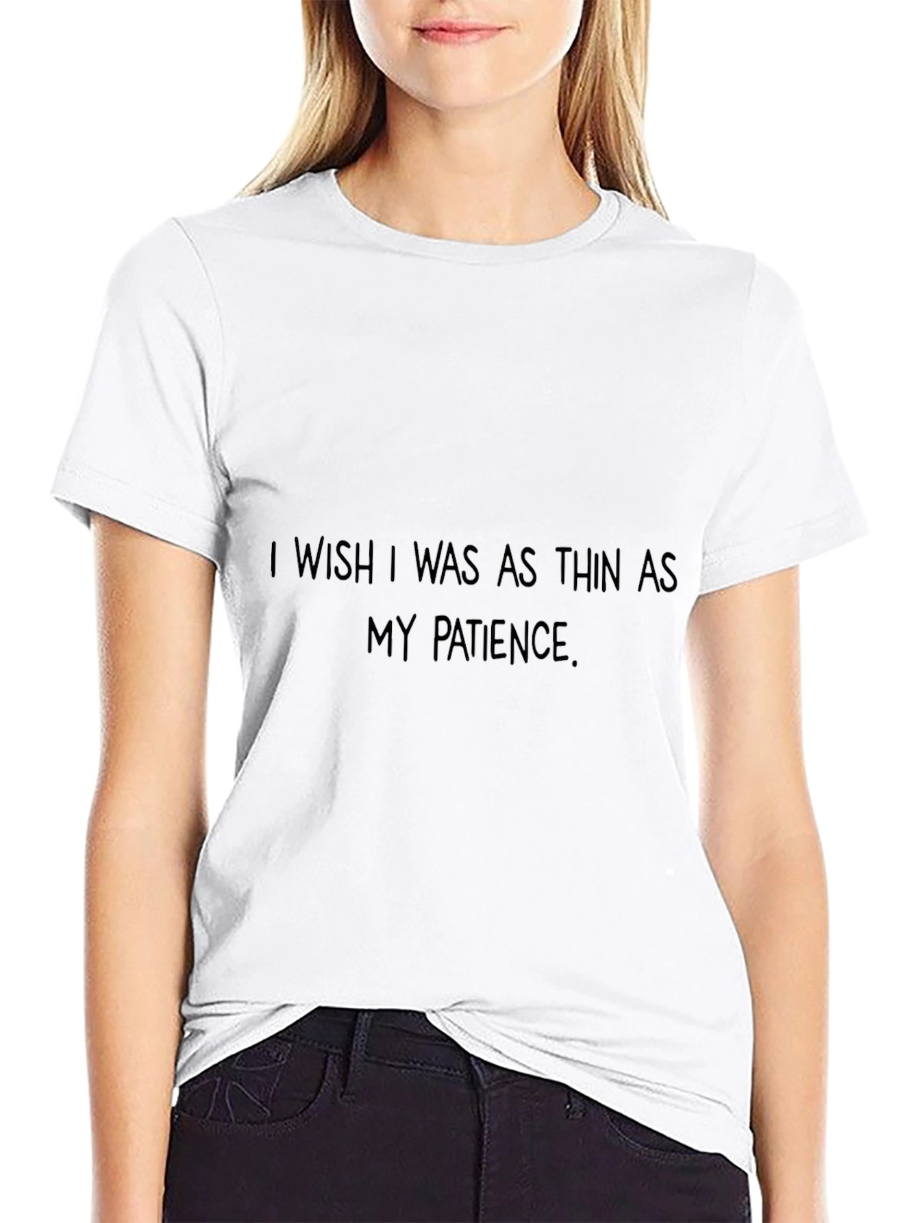 Funny Patience Graphic Tee - Unisex Black T-Shirt