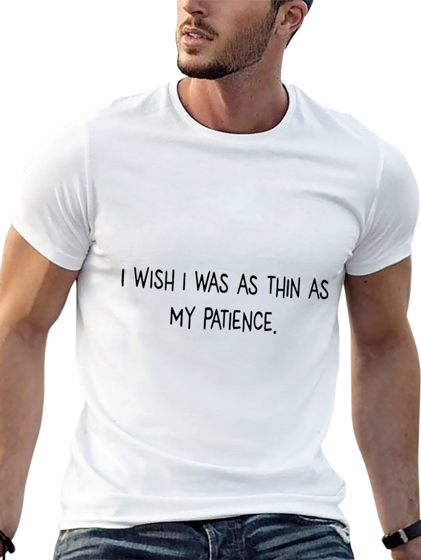Funny Patience Graphic Tee - Unisex Black T-Shirt