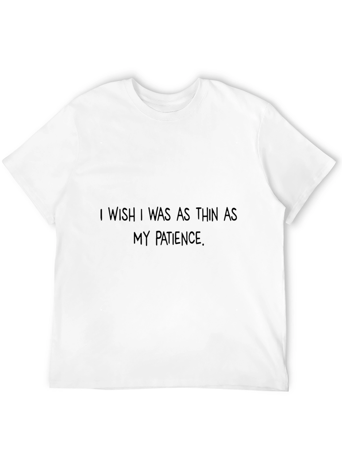 Funny Patience Graphic Tee - Unisex Black T-Shirt