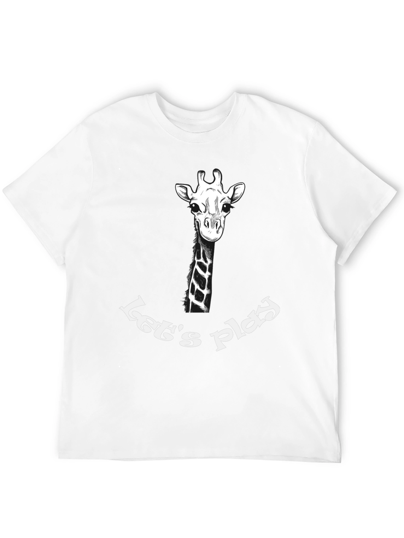 Giraffe Lets Play Graphic T-Shirt