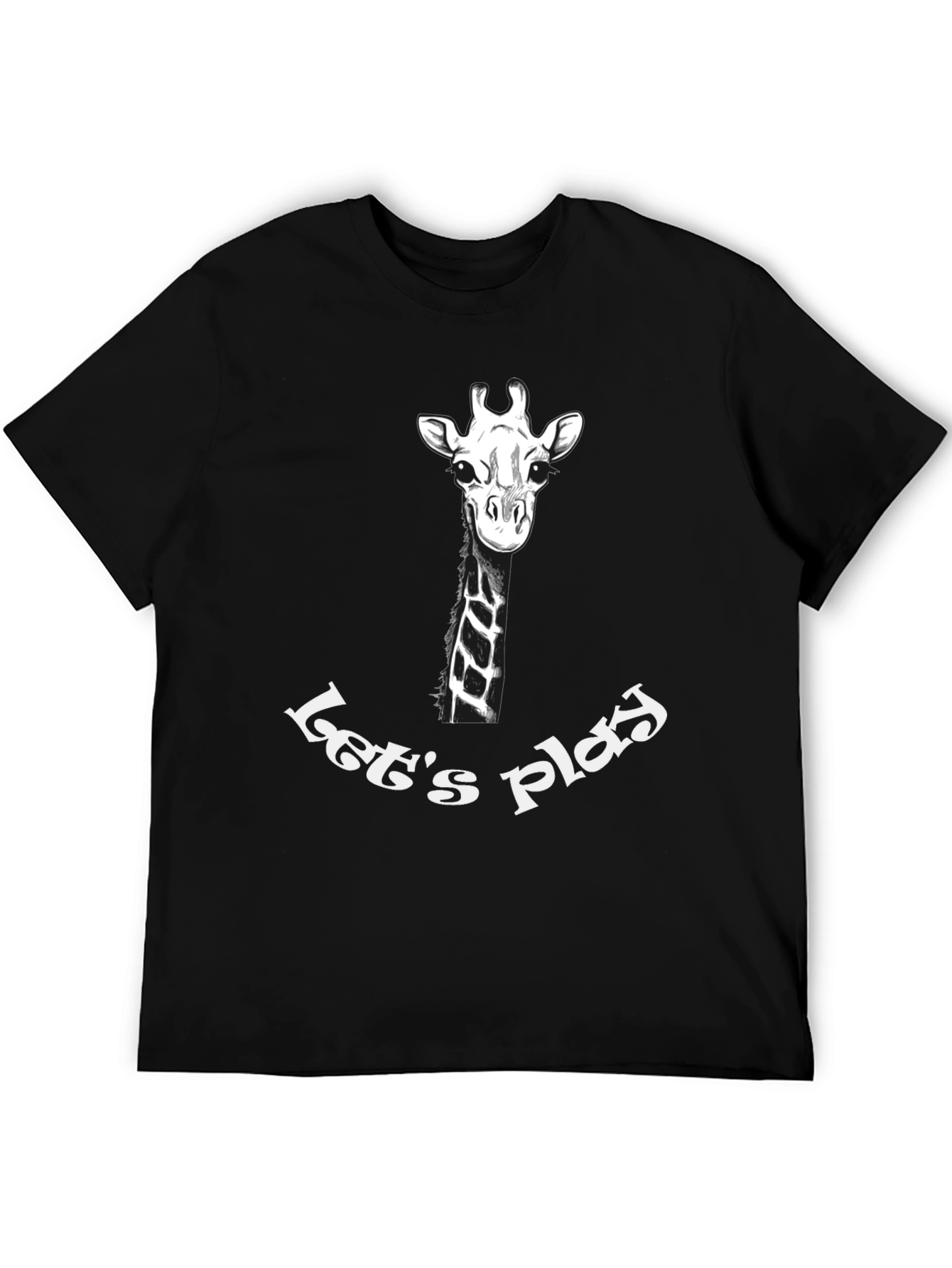 Giraffe Lets Play Graphic T-Shirt
