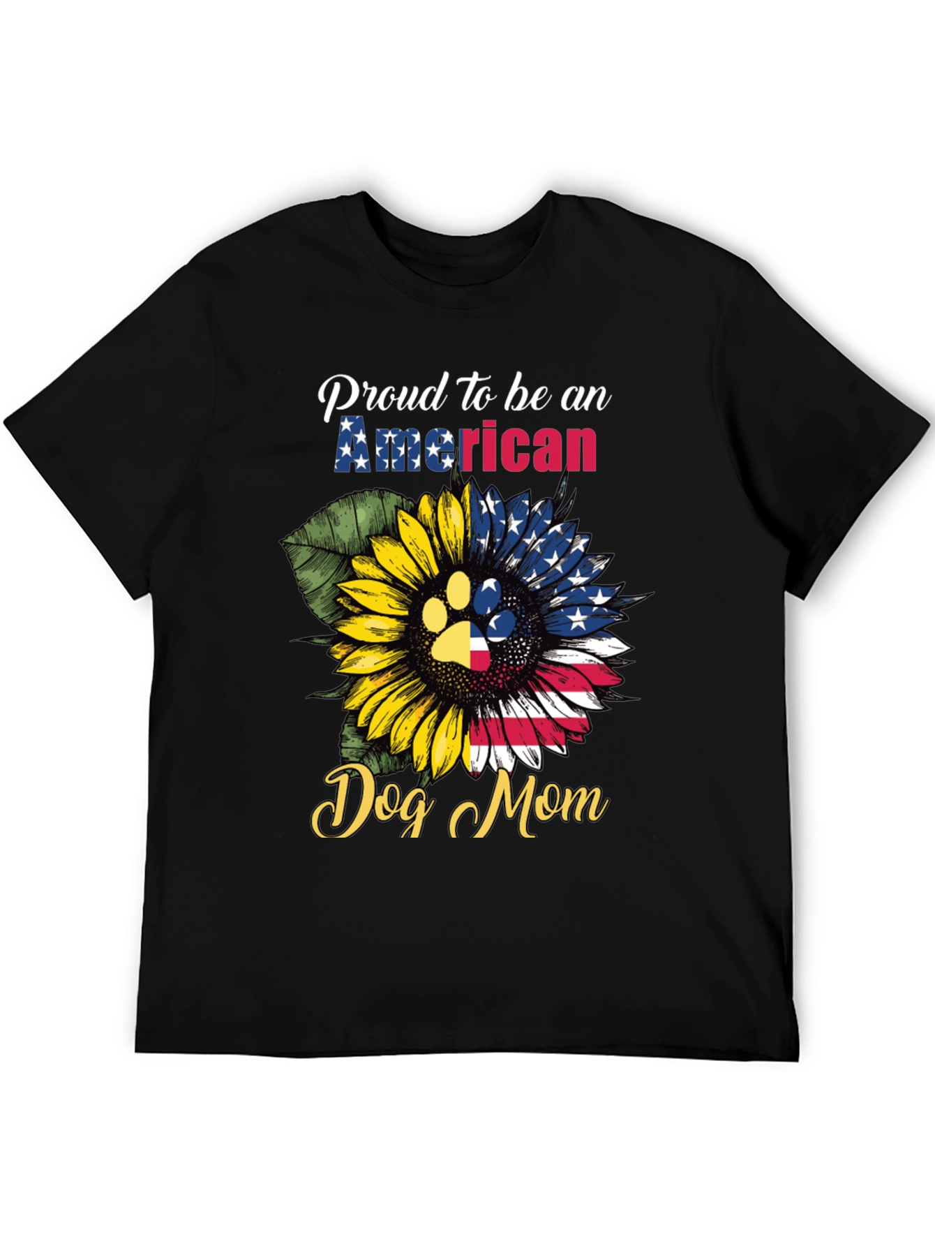 Proud American Dog Mom T-Shirt