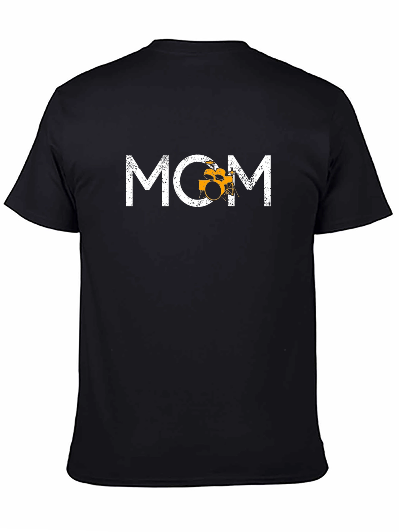 Drummer Mom Graphic T-Shirt - Black