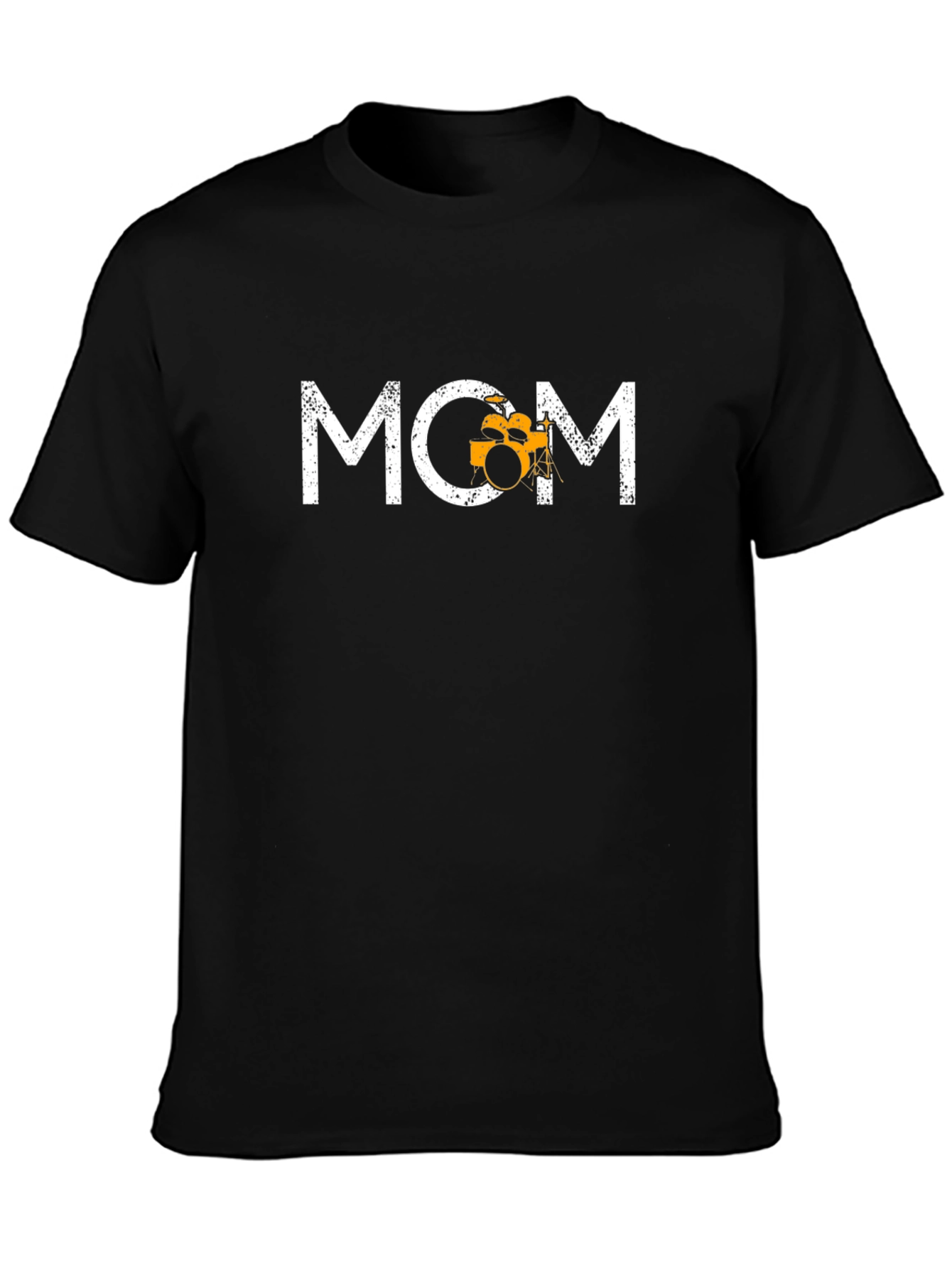 Drummer Mom Graphic T-Shirt - Black