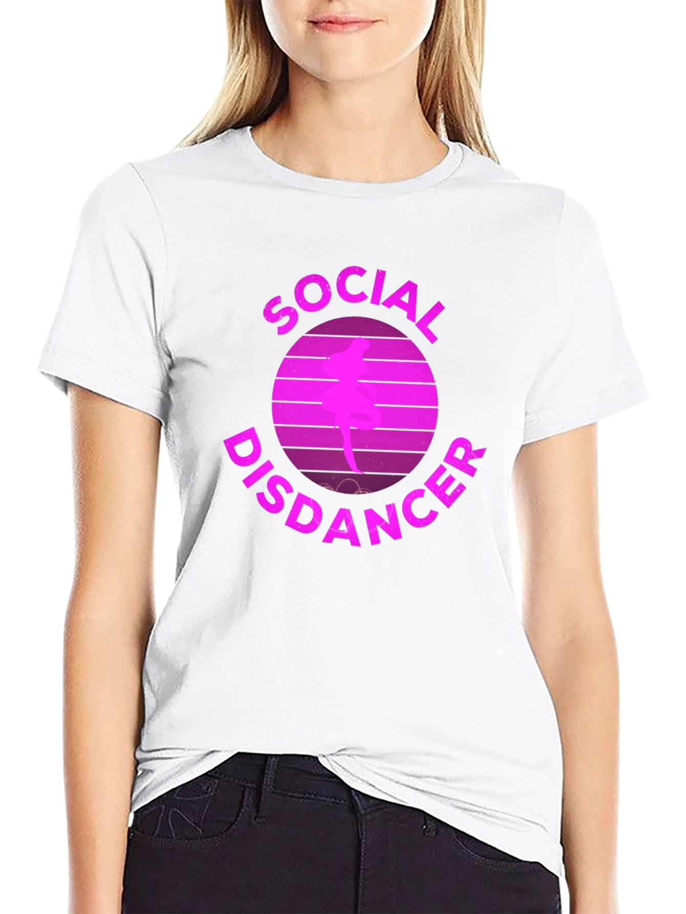 Social Disdancer Graphic Tee - Trendy Casual Wear