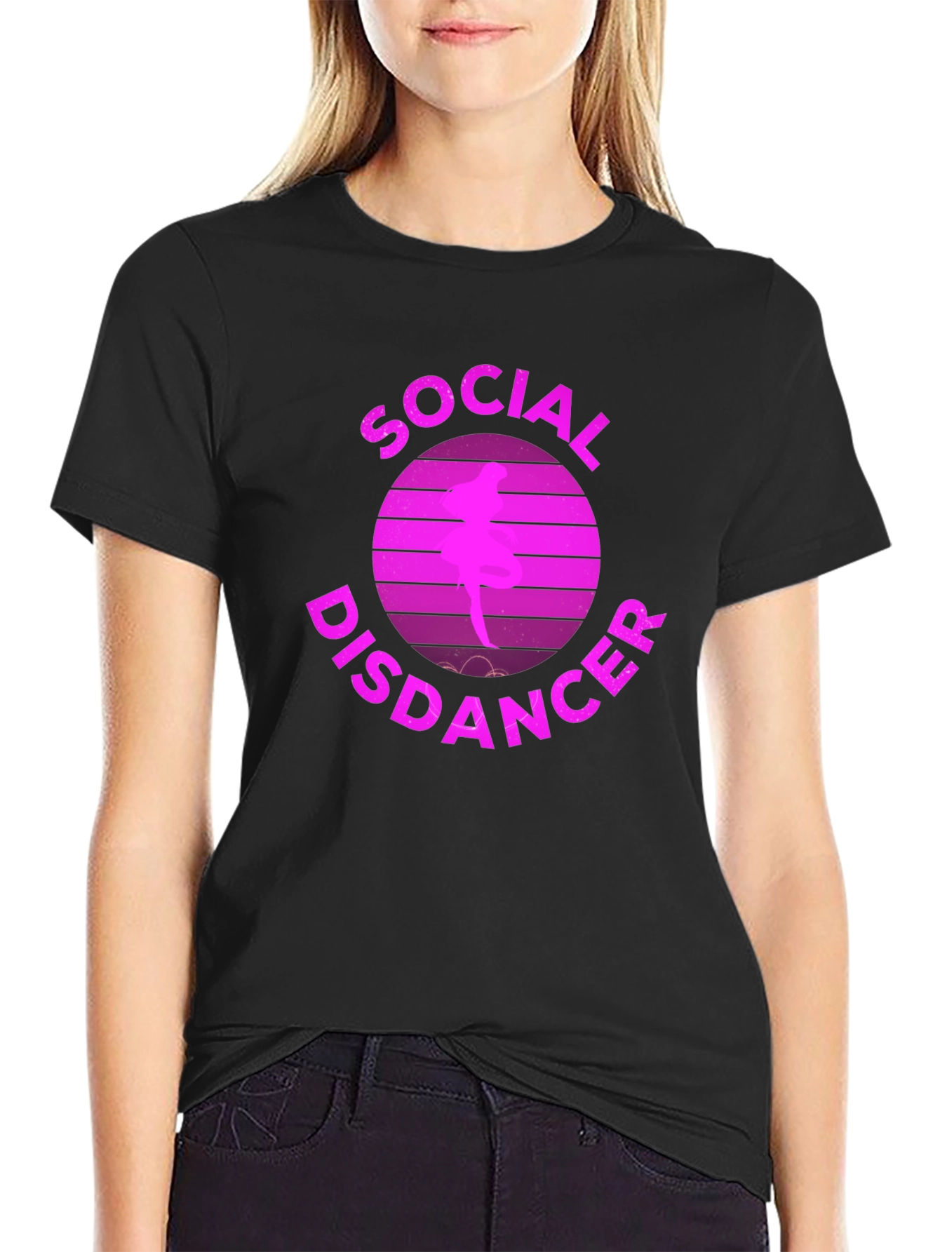 Social Disdancer Graphic Tee - Trendy Casual Wear
