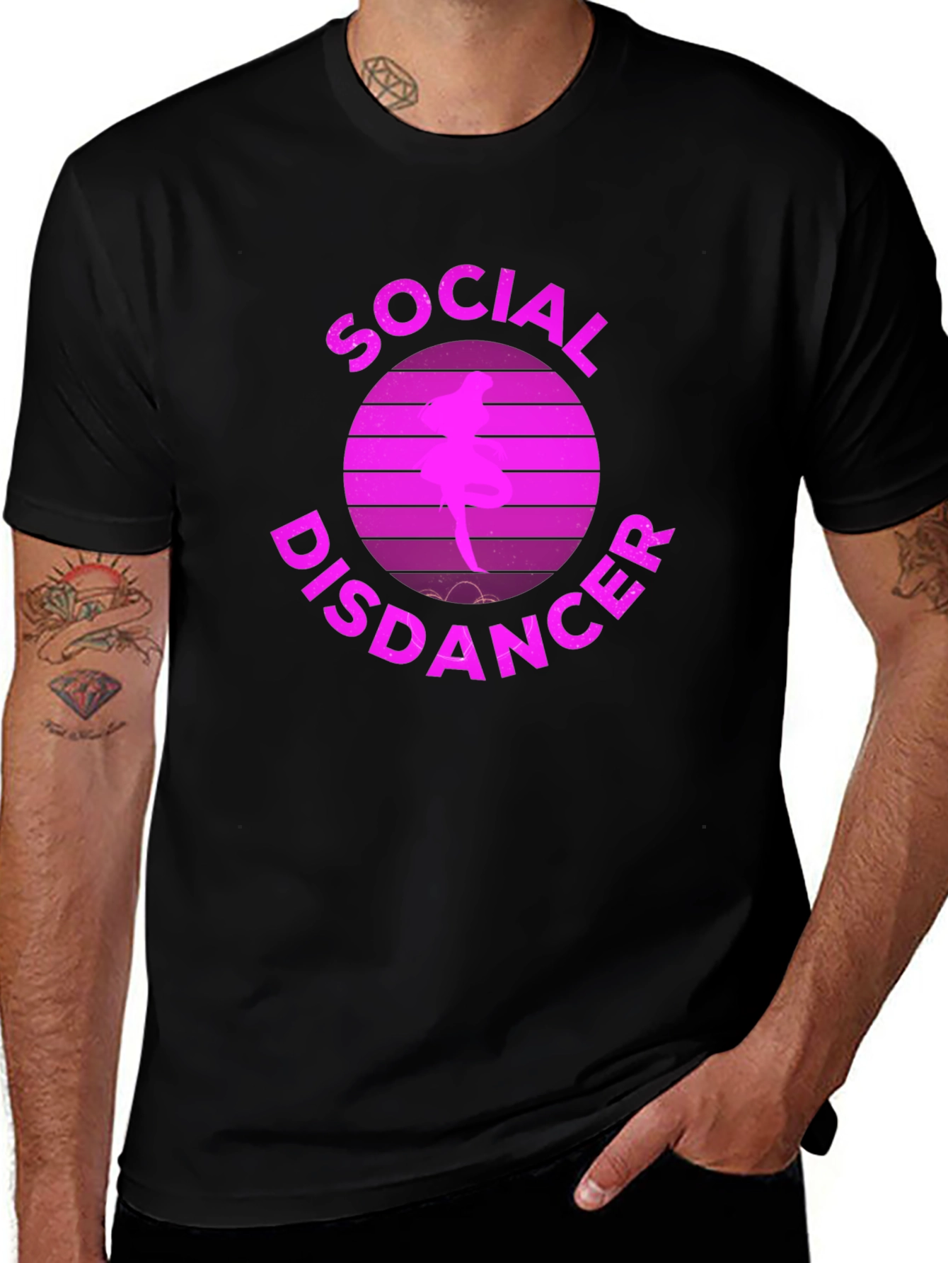 Social Disdancer Graphic Tee - Trendy Casual Wear