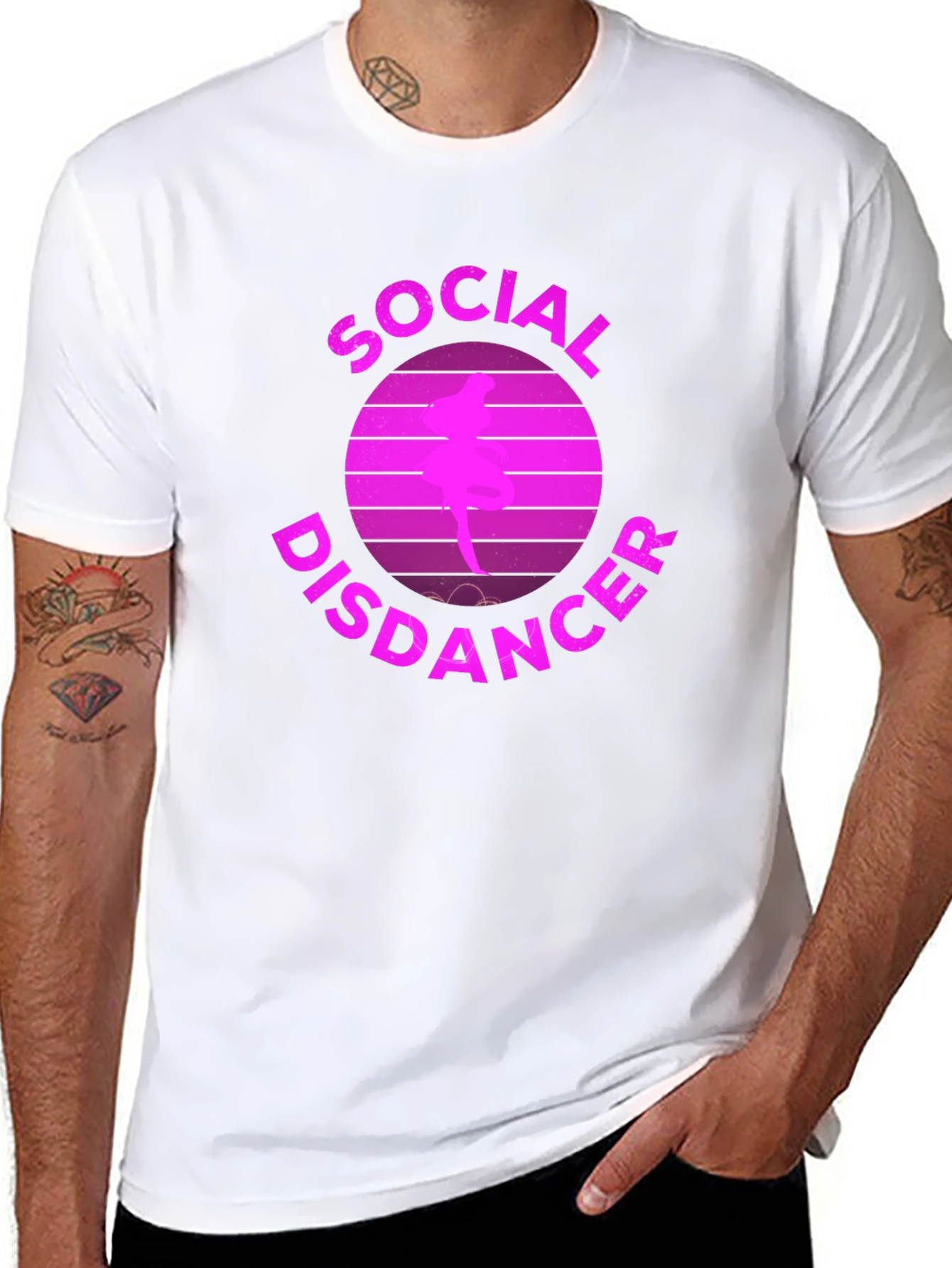 Social Disdancer Graphic Tee - Trendy Casual Wear