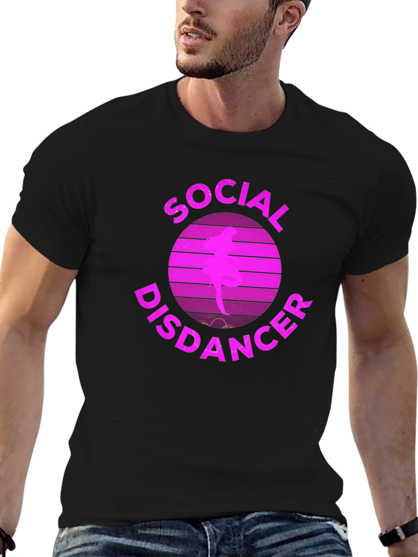 Social Disdancer Graphic Tee - Trendy Casual Wear