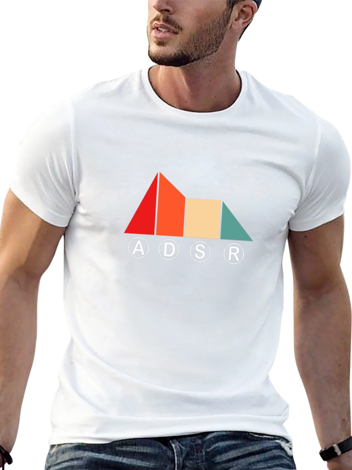 ADSR Synth Black Graphic Tee