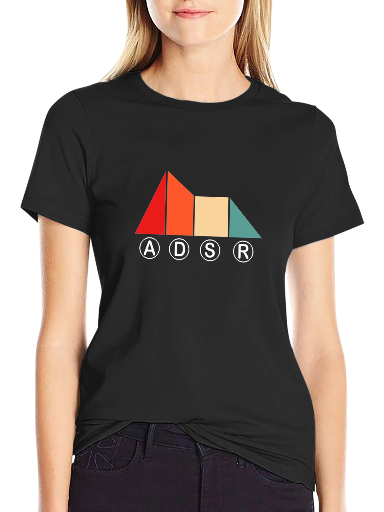 ADSR Synth Black Graphic Tee