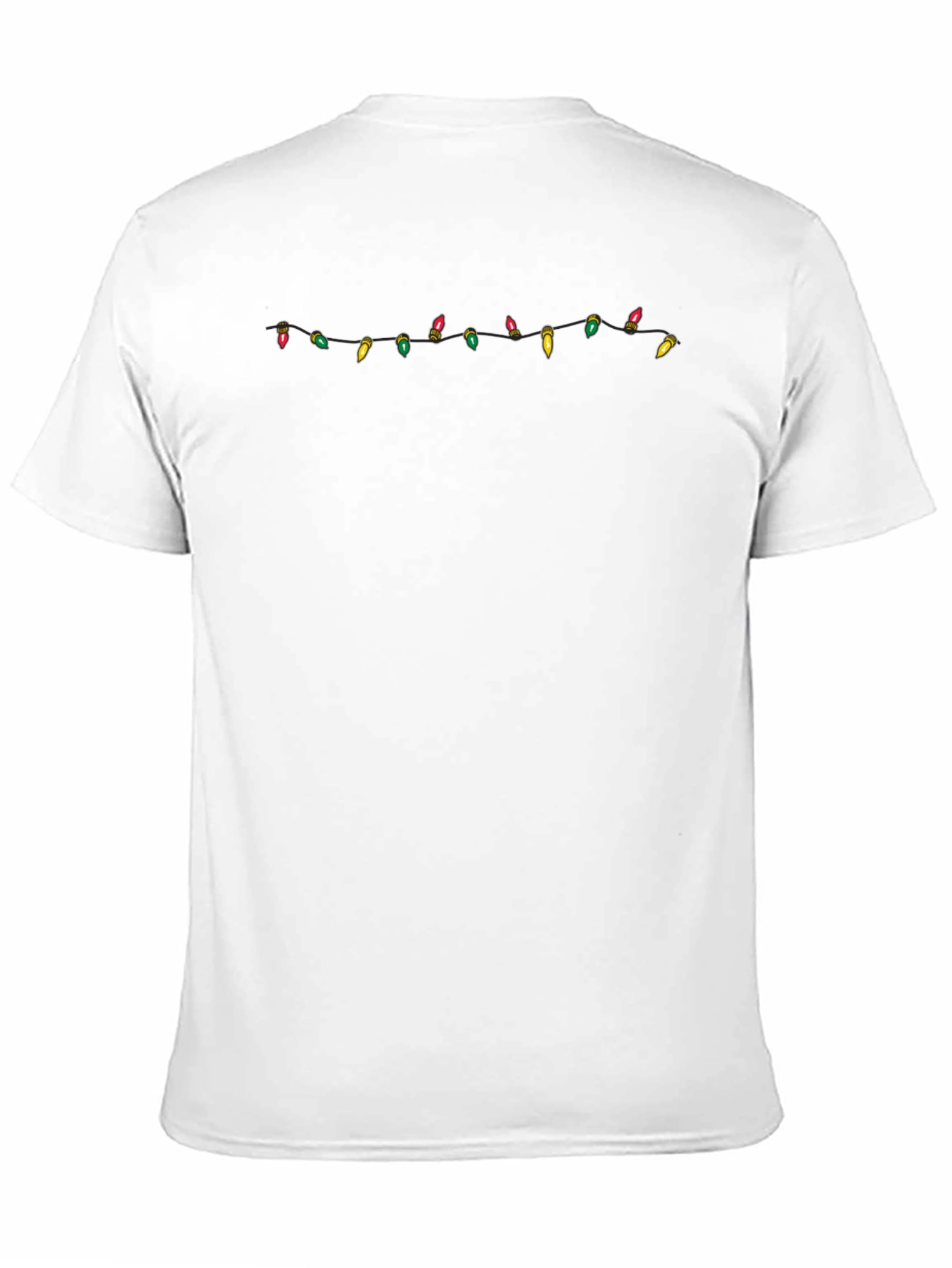 Festive String Lights Graphic Tee - Black