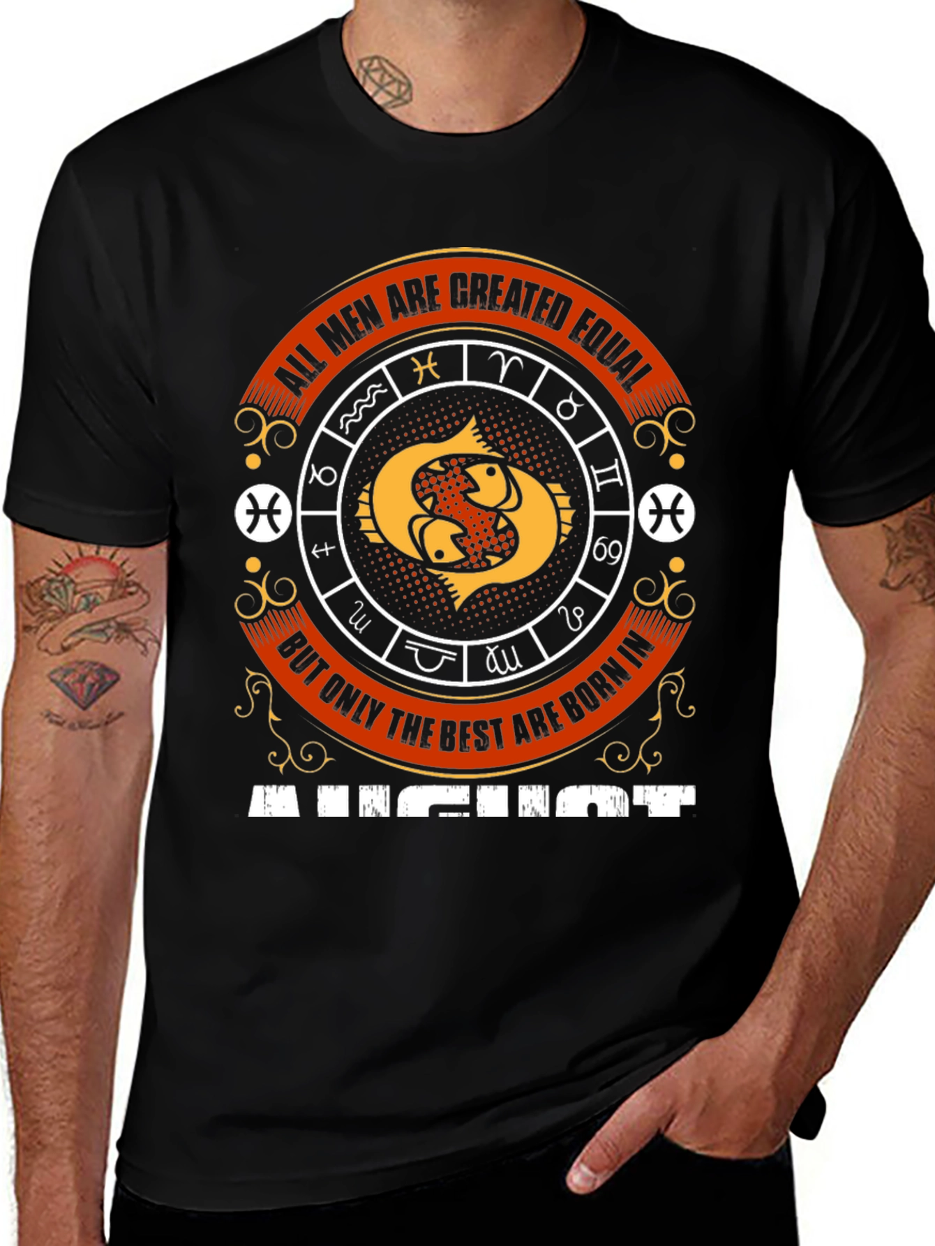 August Zodiac Mens T-Shirt