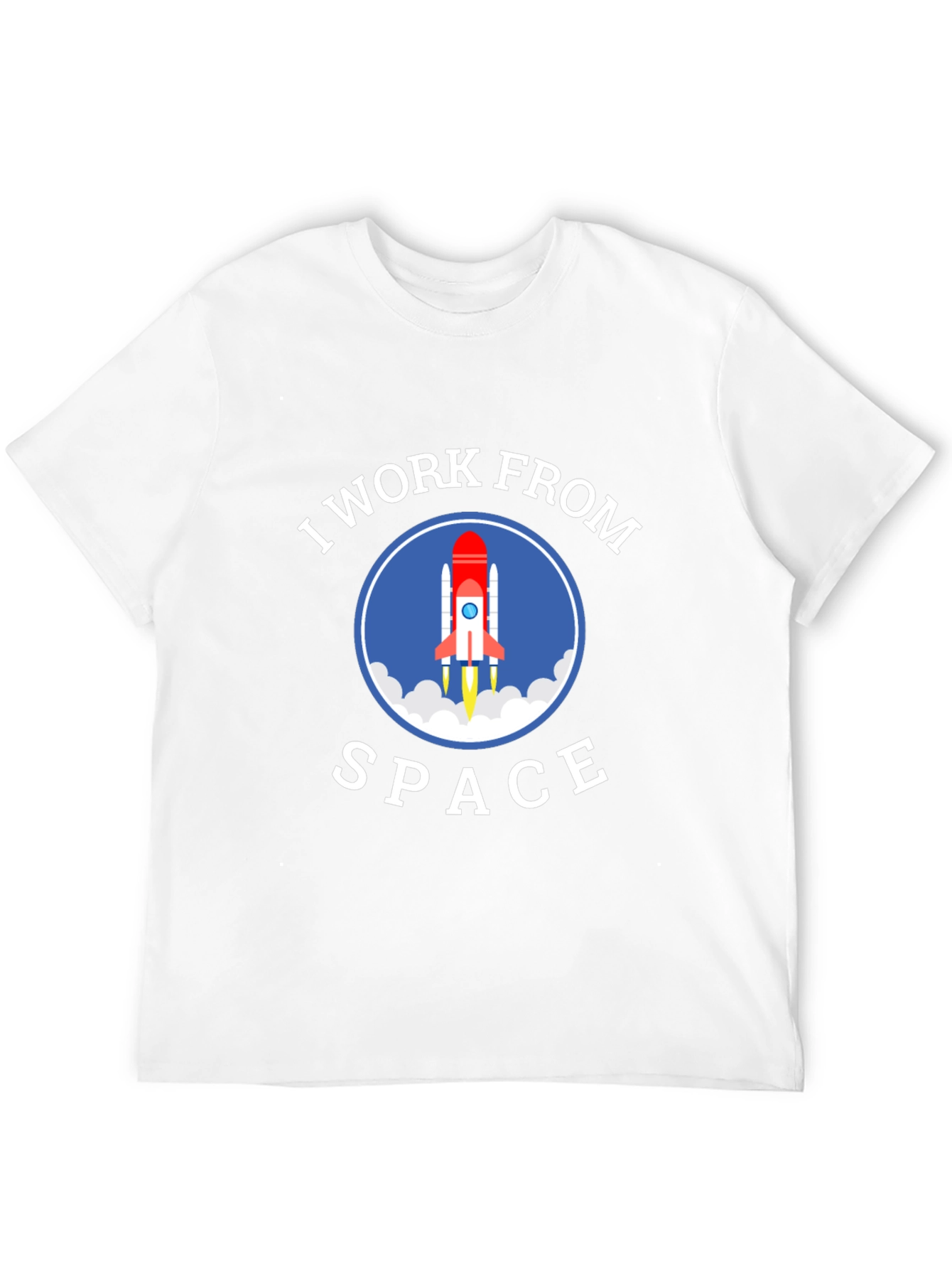 I Work From Space Graphic T-Shirt - Black