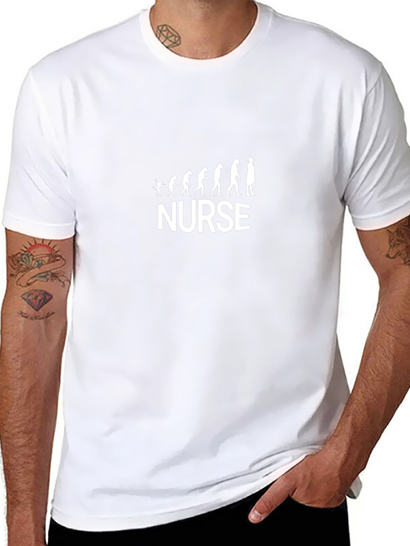 Nurse Evolution Graphic T-Shirt - Black
