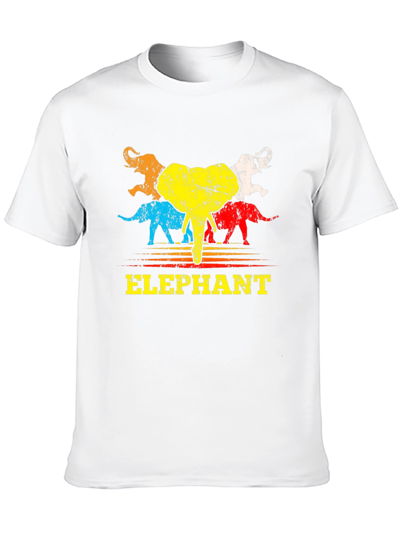 Retro Elephant Graphic T-Shirt