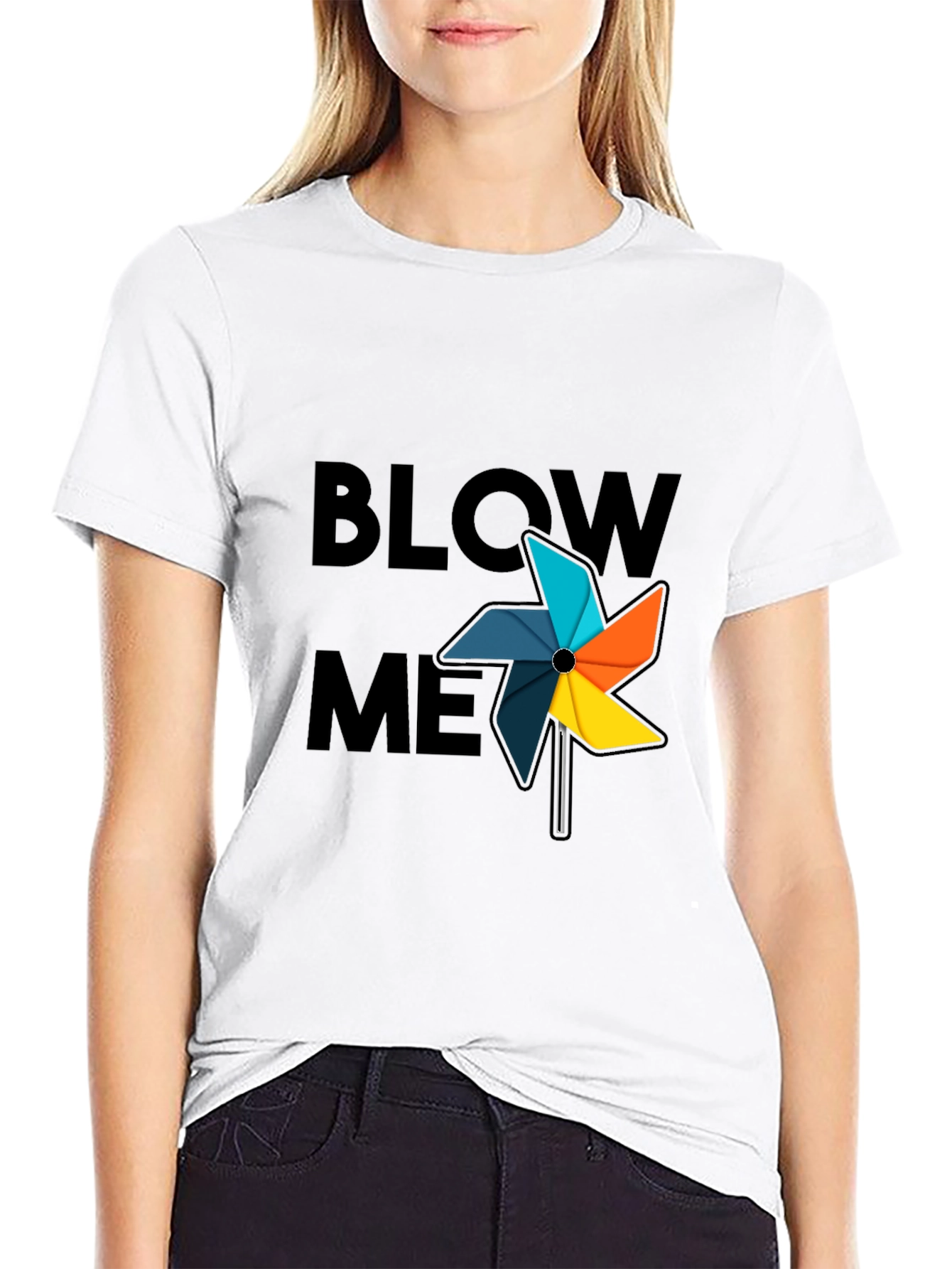 Blow Me Pinwheel Graphic T-Shirt