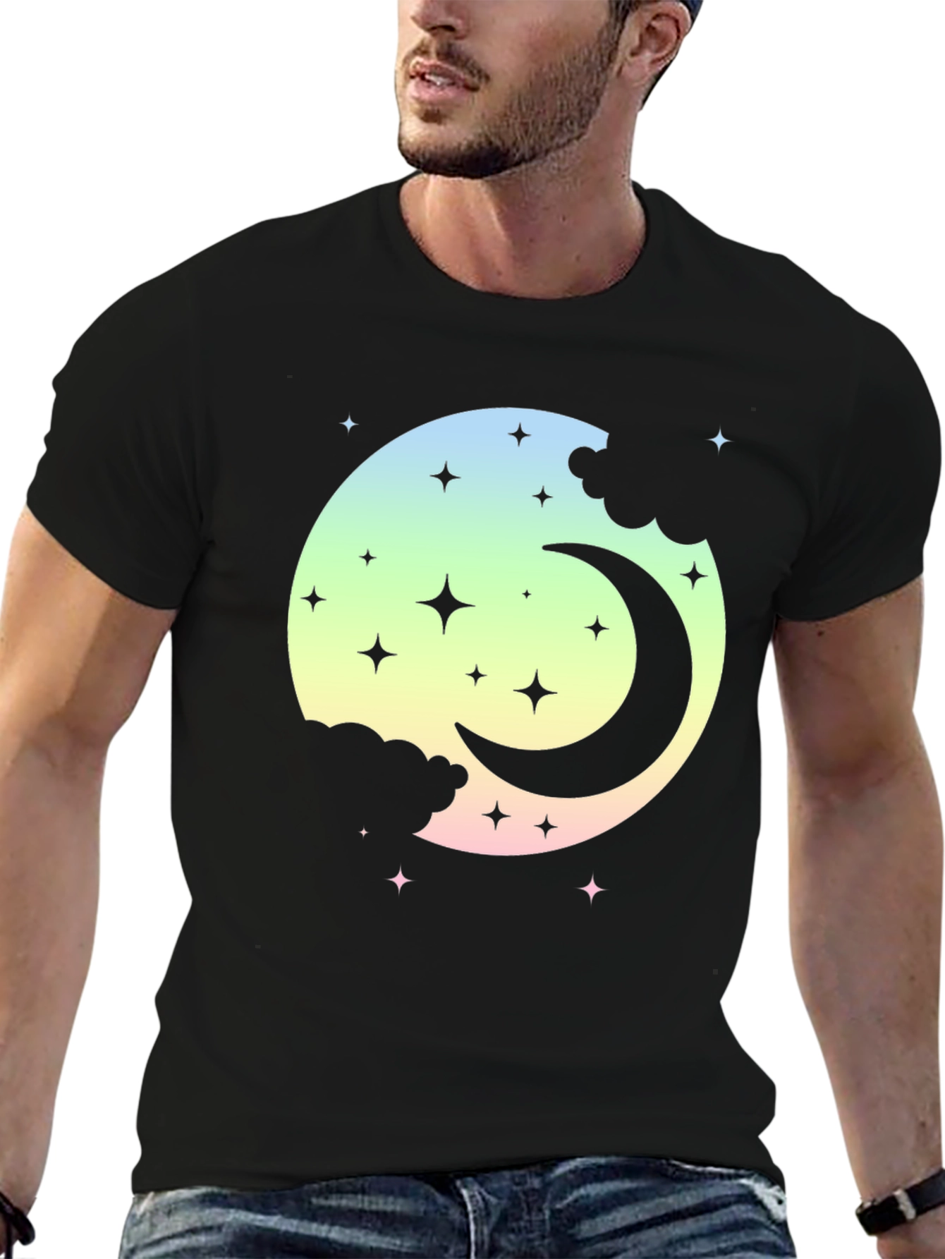 Moon and Stars Graphic T-Shirt