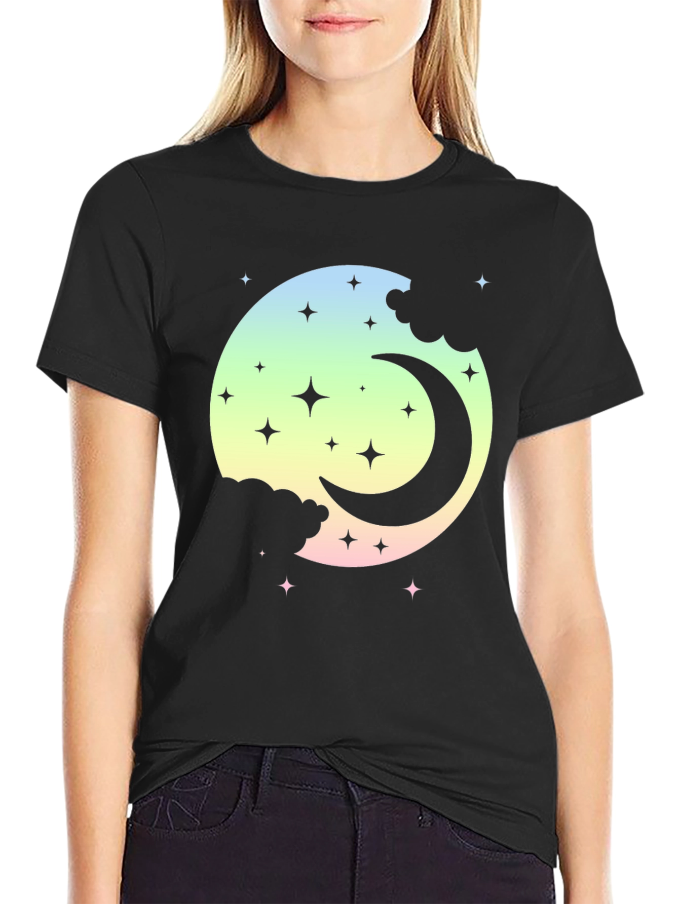 Moon and Stars Graphic T-Shirt
