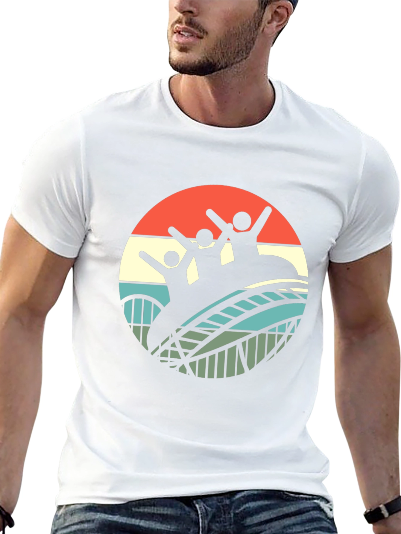Retro Roller Coaster Ride T-Shirt - Black