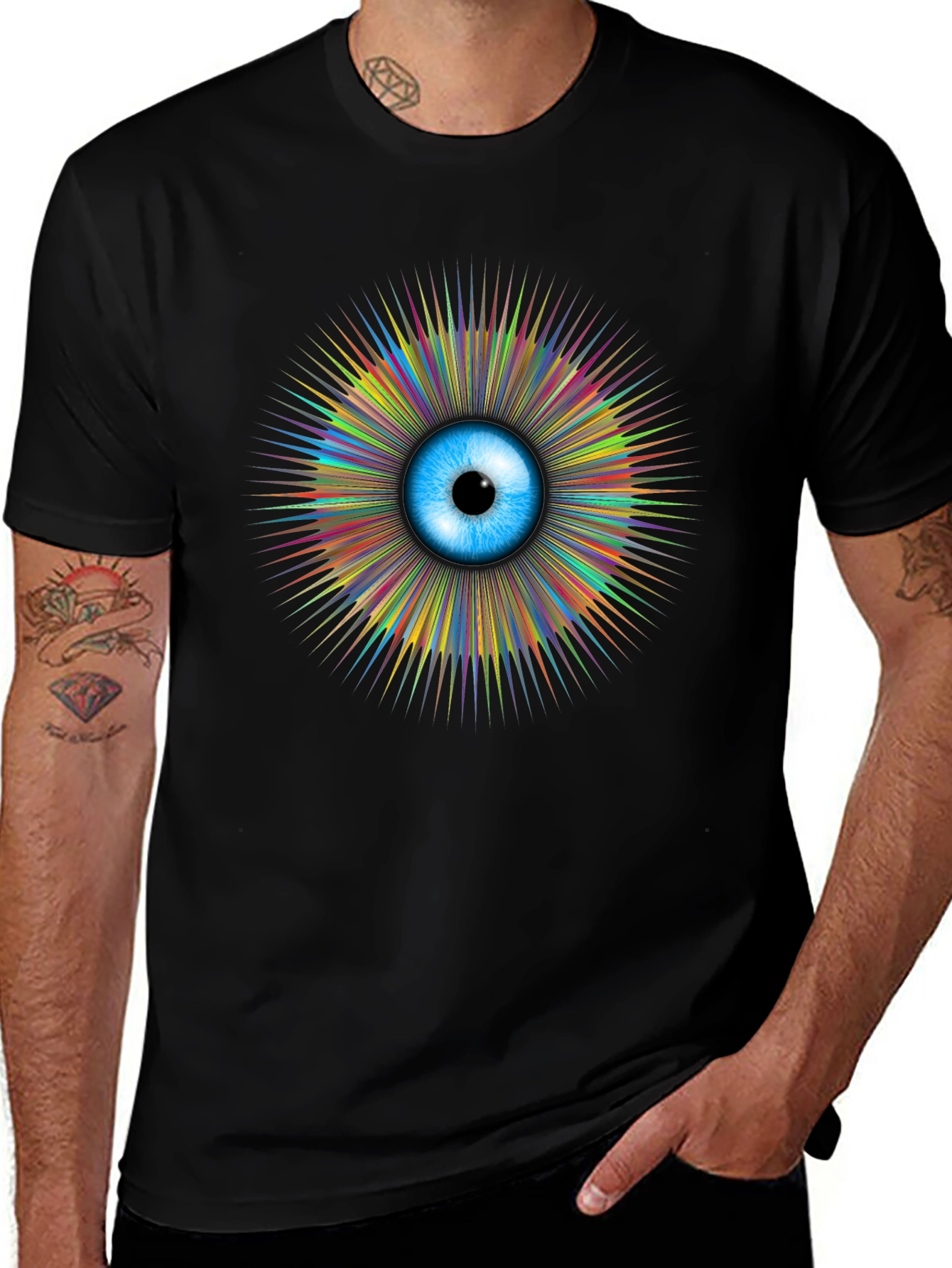 Eye See You Graphic T-Shirt - Mens Black Tee
