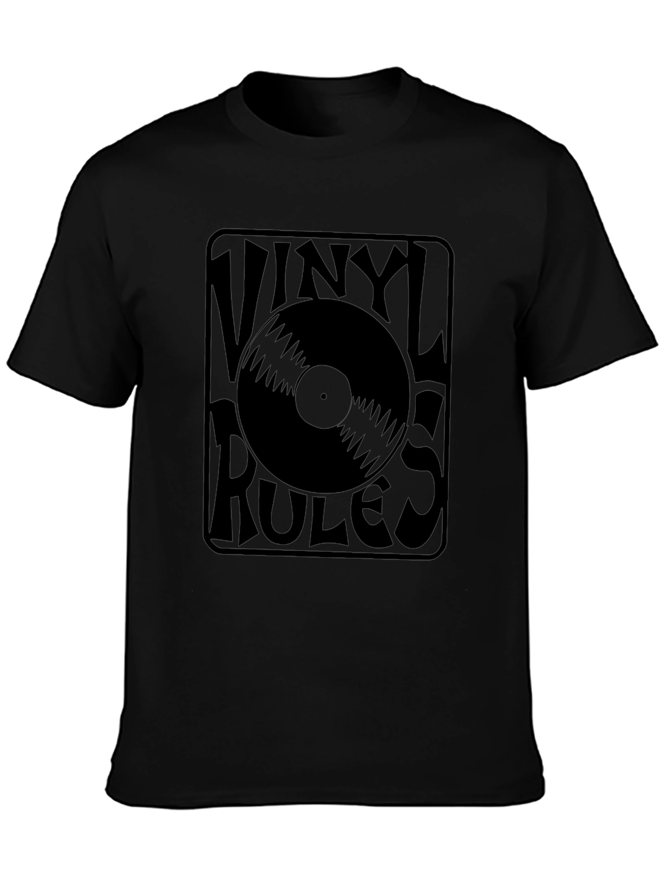 Vinyl Rules Retro Graphic T-Shirt