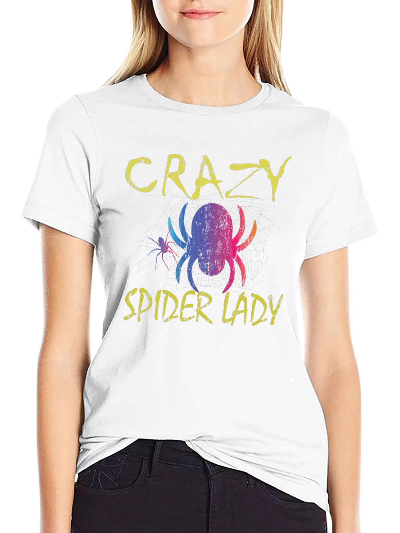Crazy Spider Lady Graphic Tee