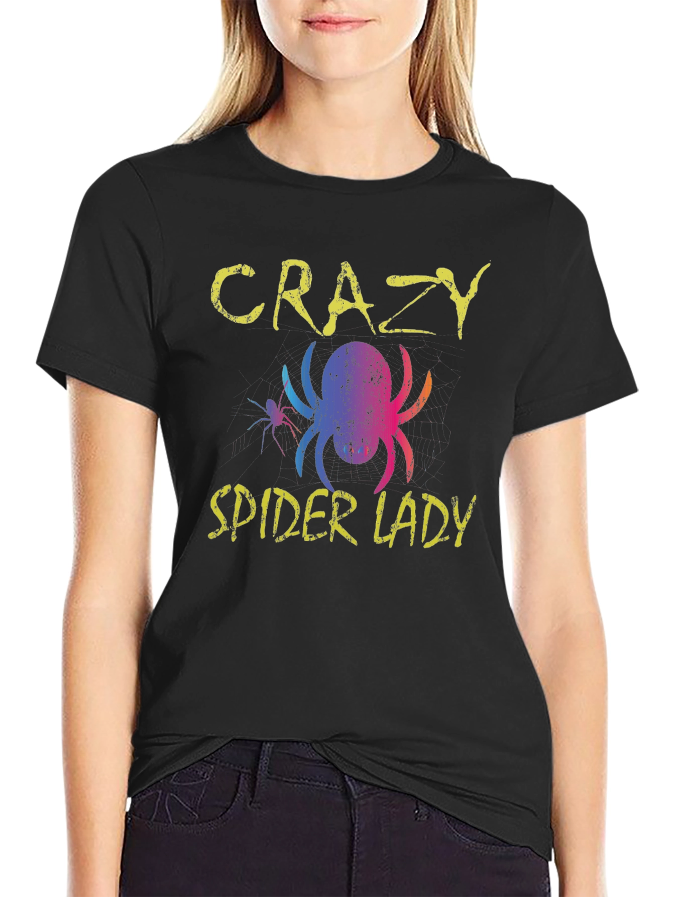 Crazy Spider Lady Graphic Tee