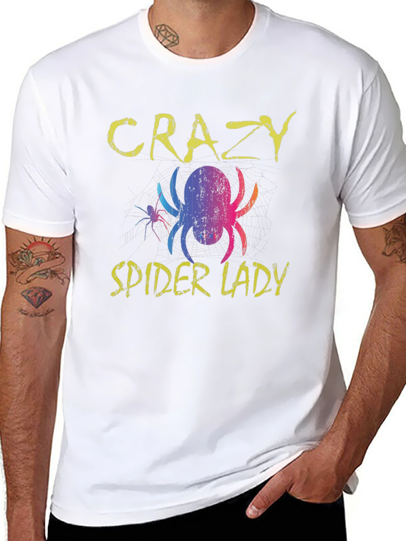 Crazy Spider Lady Graphic Tee