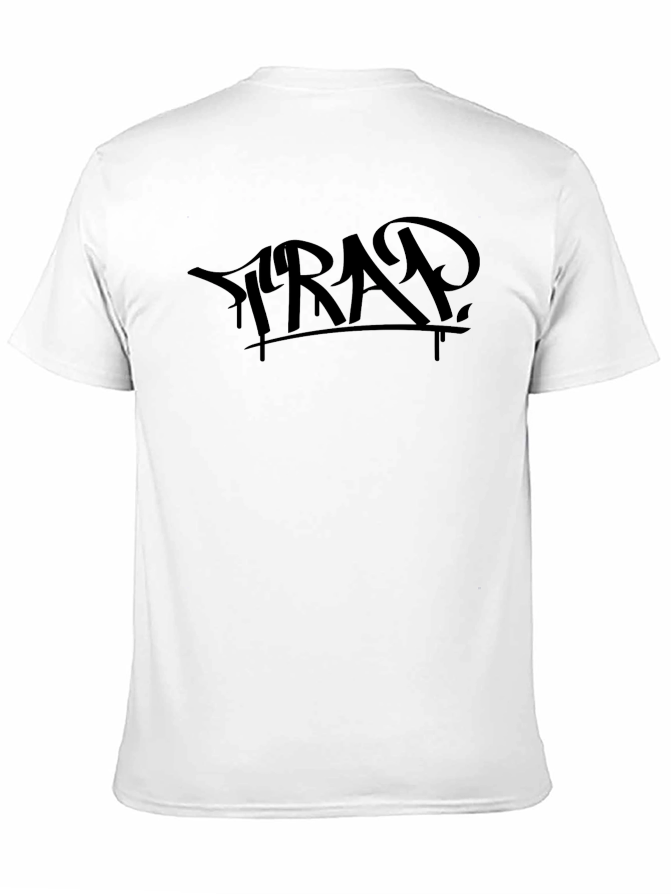Mens Black Trap Graphic Tee Shirt