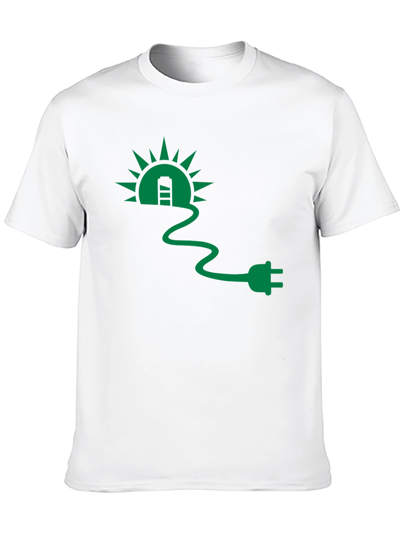 Eco-Friendly Solar Plug T-Shirt - Black