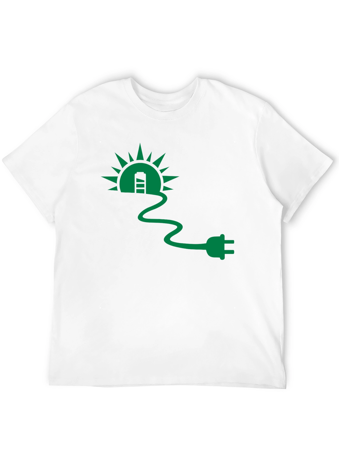 Eco-Friendly Solar Plug T-Shirt - Black