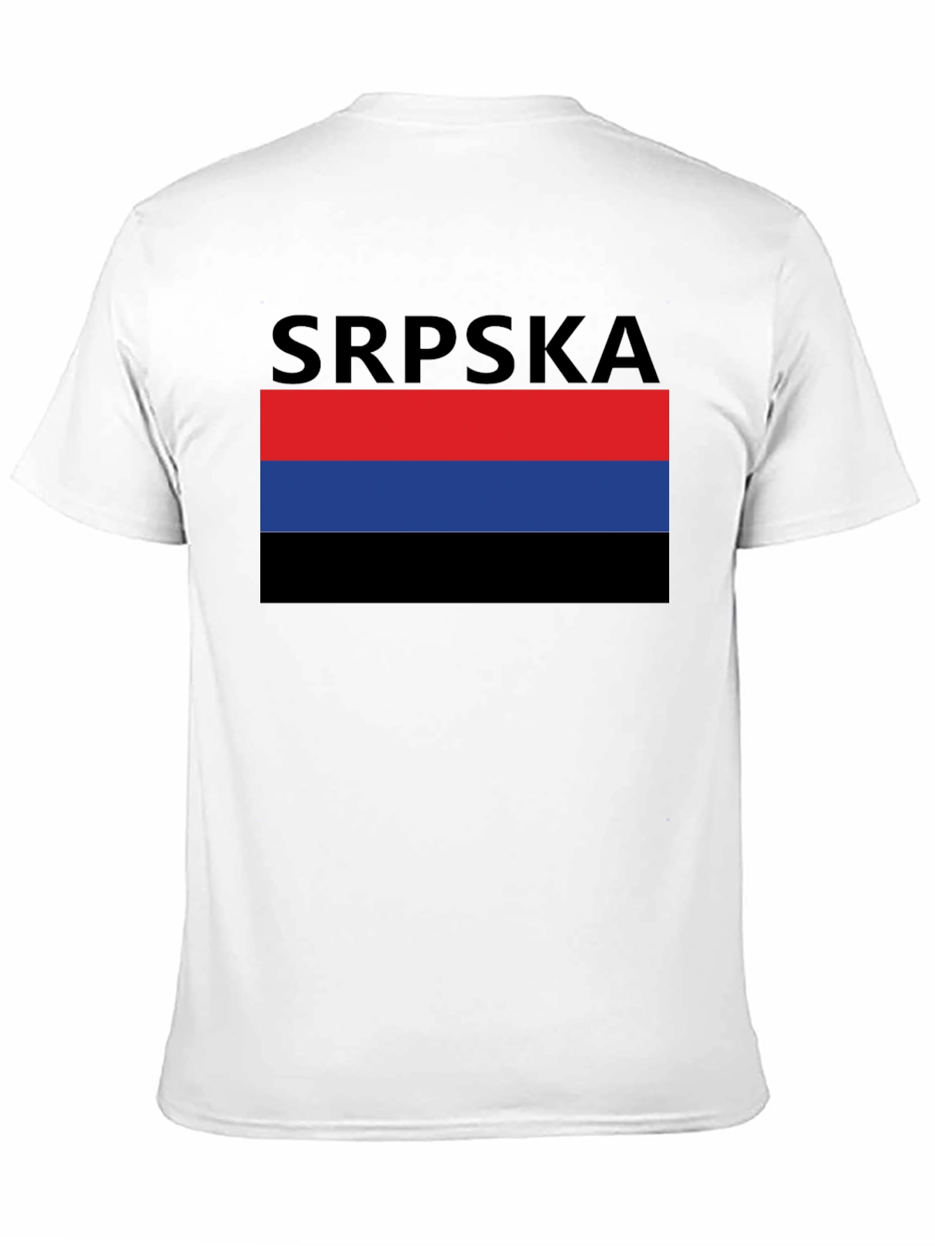 Srpska Flag Graphic T-Shirt - Black
