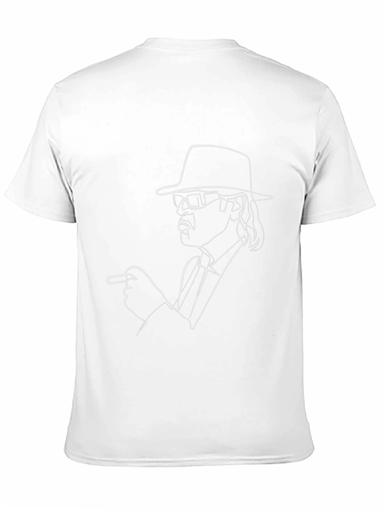 Cool Black T-Shirt with Line Art Graphic