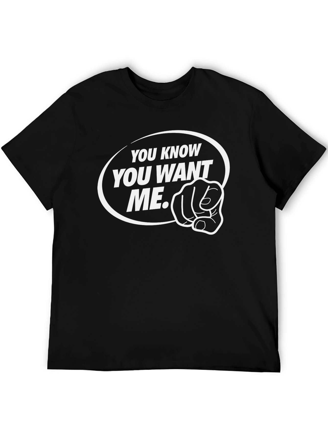 You Know You Want Me Black Graphic Tee