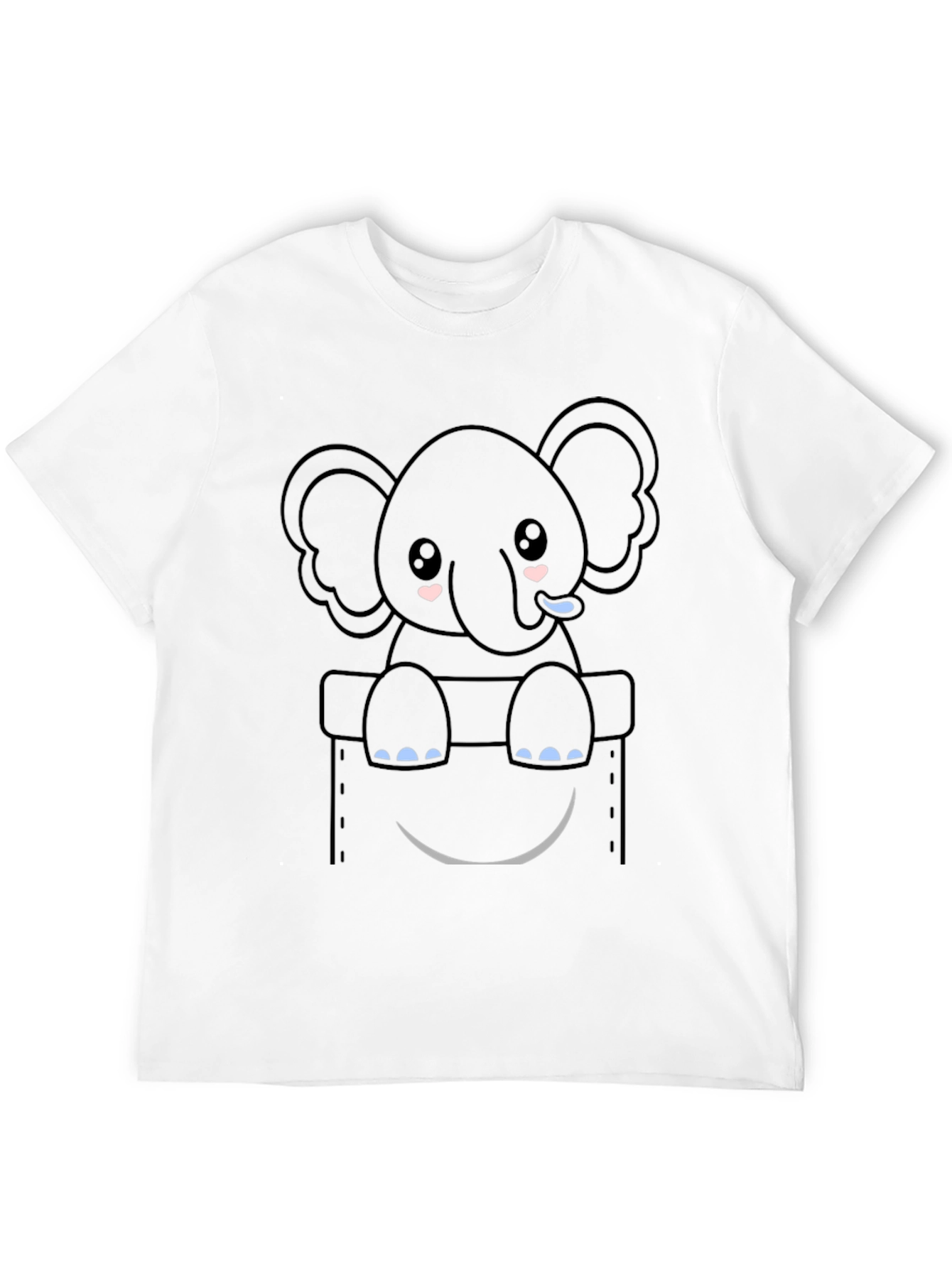 Cute Elephant Pocket Graphic Tee